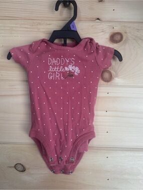 Carter's Rose Pink Polka Dot 'Daddy's Little Girl' Bodysuit